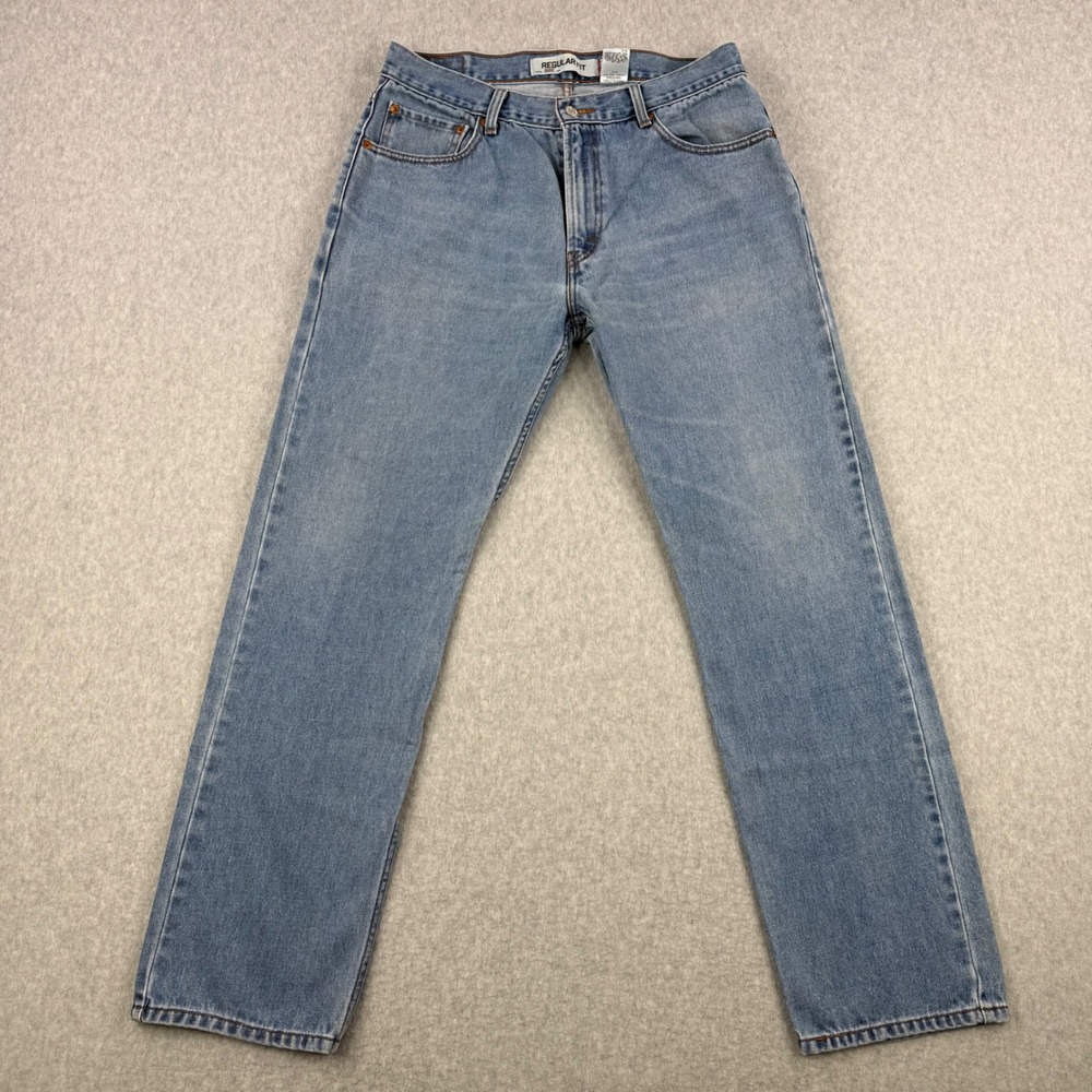 Vintage Levis Jeans Mens 36x34 (Fits 35x32) Light Wash 505 Straight Leg Denim